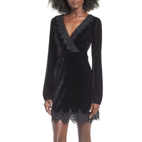 nordstrom black velvet dress